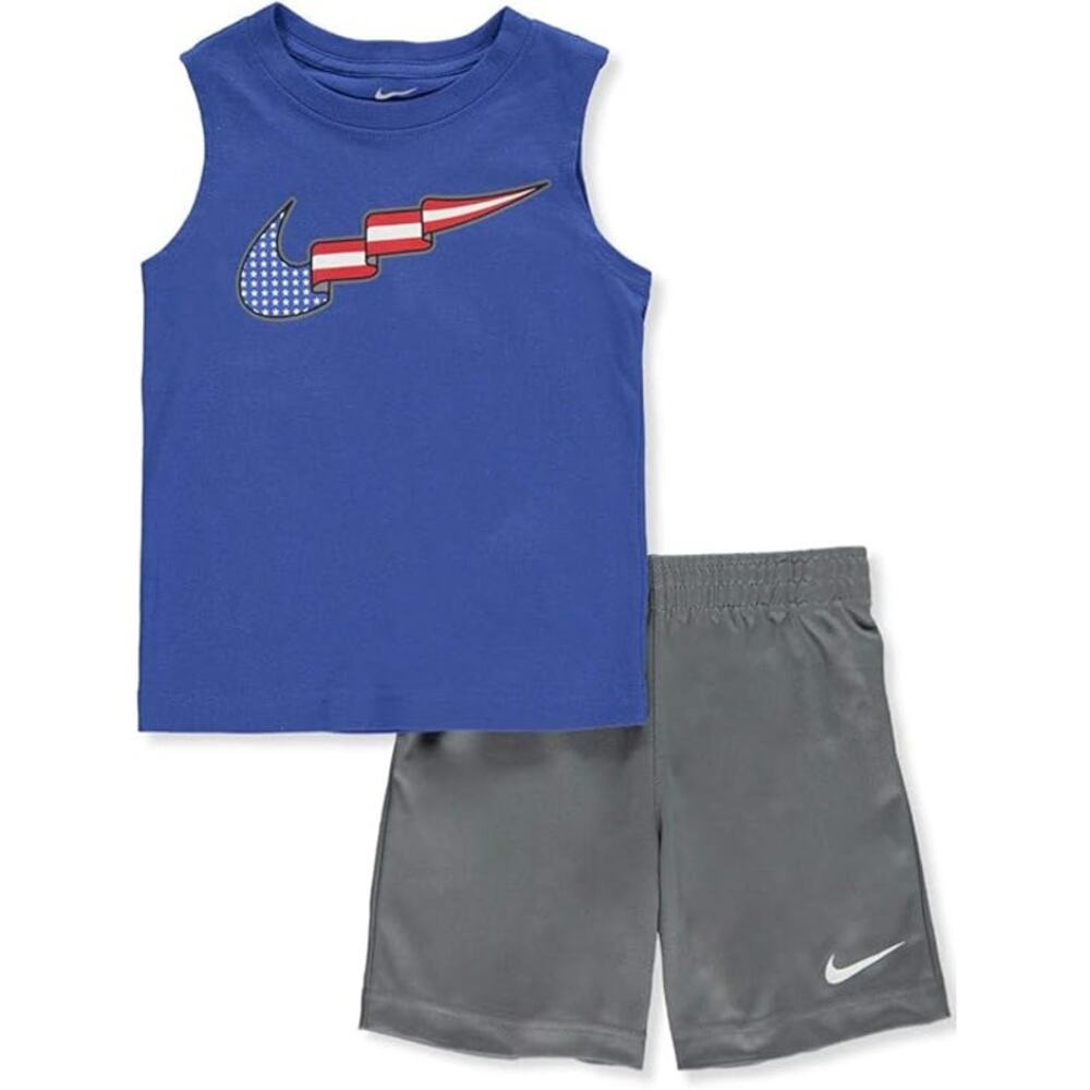 NWT Nike Boys' Americana 2-Piece Shorts Set Outfit sz 6